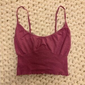 PacSun Cropped Pink Tank Top
